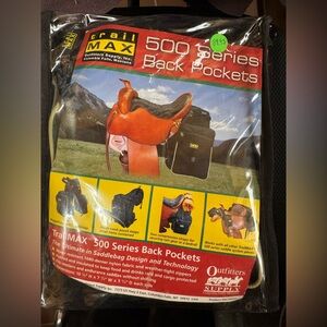 TrailMAX 500 Series Saddlebag Back Pockets - Black w/ tan